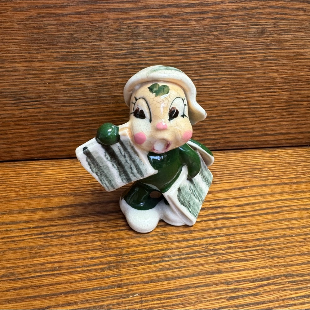 Anthropomorphic Cricket Newsboy Japan Figurine